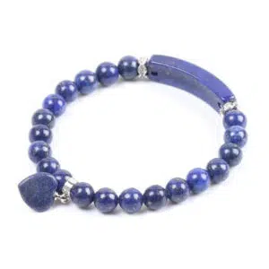 Lapis Lazuli hartvormige armband voor dames.