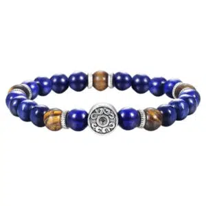 Lapis Lazuli en tijgeroog armband.