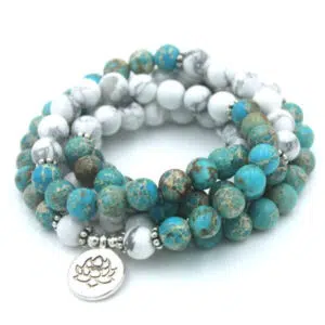 Turkoois Howliet Mala Armband