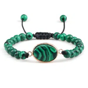 Ovale Malachiet Armband