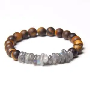Tijgeroog en rutielkwarts armband.
