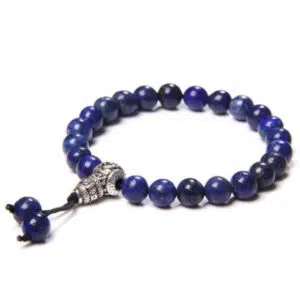 Lapis Lazuli oorbellen van 8mm met dubbele steen.