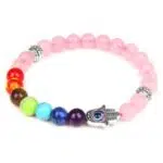 7 Chakra's Rozenkwarts Armband Fatma's Hand.
