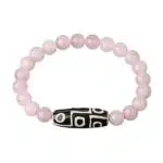 Rozenkwarts armband met Dzi.