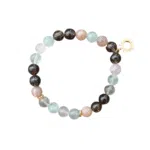 Armband van Zonnesteen, Fluoriet, Rookkwarts