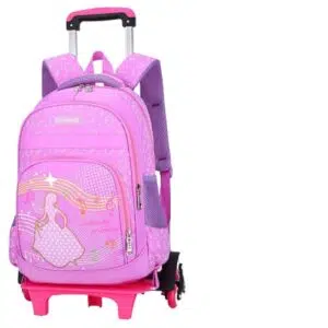 Prinses Meisje Rollende Schooltas