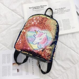 Gouden Love Unicorn boekentas