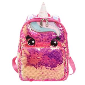 Satchel met lovertjes en rode eenhoorn