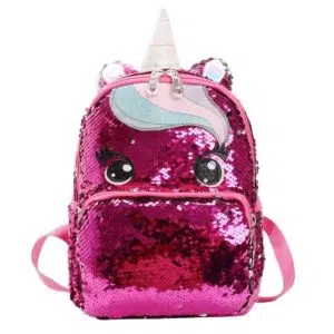 Rood Fushia Eenhoorn Satchel met Pailletten