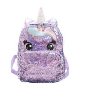 Satchel Eenhoorn Pailletten Paars