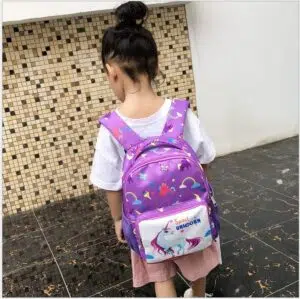 School Eenhoorn Satchel Pastel Paars