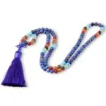 Lapis Lazuli 7 Chakra's Mala ketting.