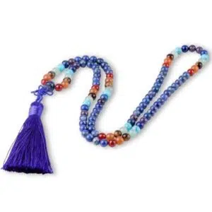 Lapis Lazuli 7 Chakra's Mala ketting.