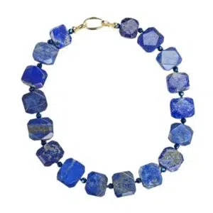Lapis Lazuli Ketting voor Vrouwen met Gouden Sluiting