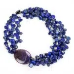 Collier van Lapis Lazuli en Violet Agaat.