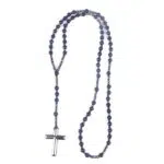 Hematiet Kruis en Lapis Lazuli Rozenketting
