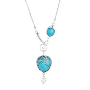 Turquoise slakkenketting voor vrouwen.