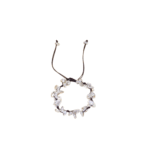 Verstelbare witte kristallen barok armband