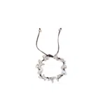 Verstelbare witte kristallen barok armband