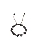 Verstelbare Obsidiaan barok armband