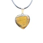 Tijgeroog hart ketting