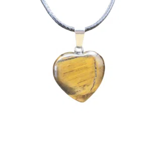 Tijgeroog hart ketting