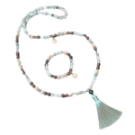 Ketting + Armband: Zonnesteen, Fluoriet, Rookkwarts