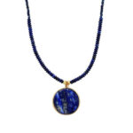 Lapis Lazuli Ketting met Ronde Hanger voor Vrouwen