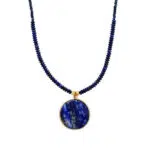 Lapis Lazuli Ketting met Ronde Hanger voor Vrouwen