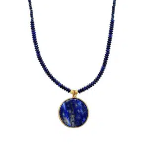 Lapis Lazuli Ketting met Ronde Hanger voor Vrouwen