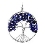 Lapis Lazuli halsketting versierd met een Levensboom.