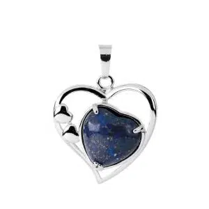 Lapis Lazuli dubbele hart ketting.