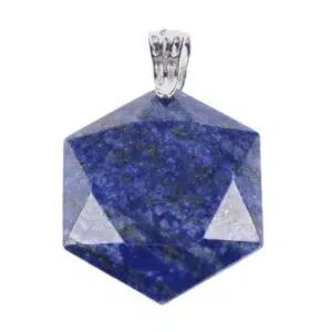Zeshoekige Lapis Lazuli halsketting.