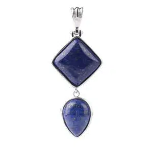 Geometrische Lapis Lazuli ketting.