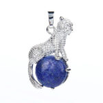 Lapis Lazuli Ketting met Luipaard Hanger