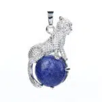 Lapis Lazuli Ketting met Luipaard Hanger