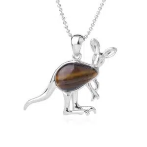 Ketting met Kangoeroe Tijgeroog Hanger
