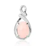 Gedraaide Rozenkwarts ketting.
