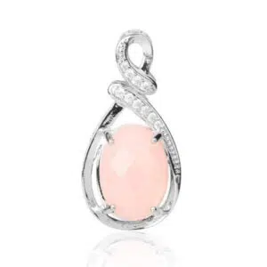 Gedraaide Rozenkwarts ketting.