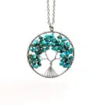 Turkooizen ketting met levensboom.