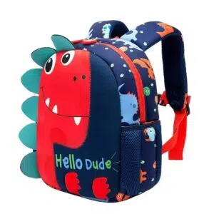 Rode dinosaurus rugzak