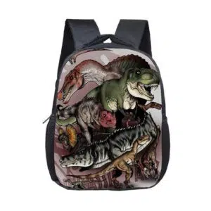 Artistieke dinosaurus rugzak