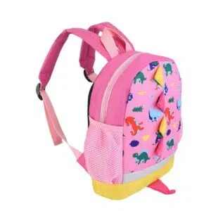 Roze dinosaurus rugzak met helm