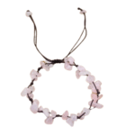 Verstelbare roze kwarts barok armband