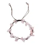 Verstelbare roze kwarts barok armband
