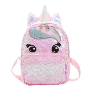 Roze Sequin Eenhoorn boekentas