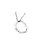 Verstelbare witte turquoise barok armband