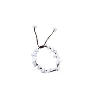 Verstelbare witte turquoise barok armband