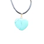 Groene turquoise hartketting