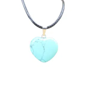 Groene turquoise hartketting